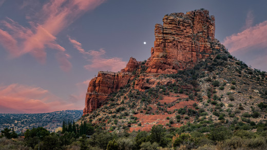 The Moon Over Sedona by G. Lamar