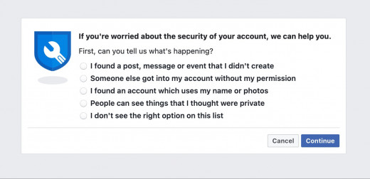 Reporting to Facebook