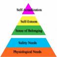 Maslow's Hierachy, or Pyramid of Needs.  by factiva.com