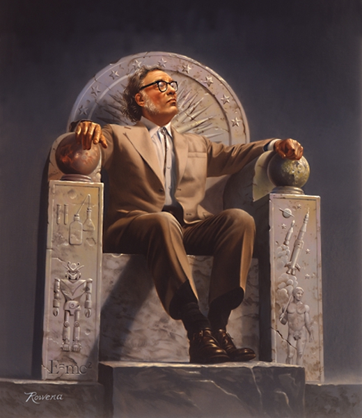 Rowena Morrill's portrait of Asimov