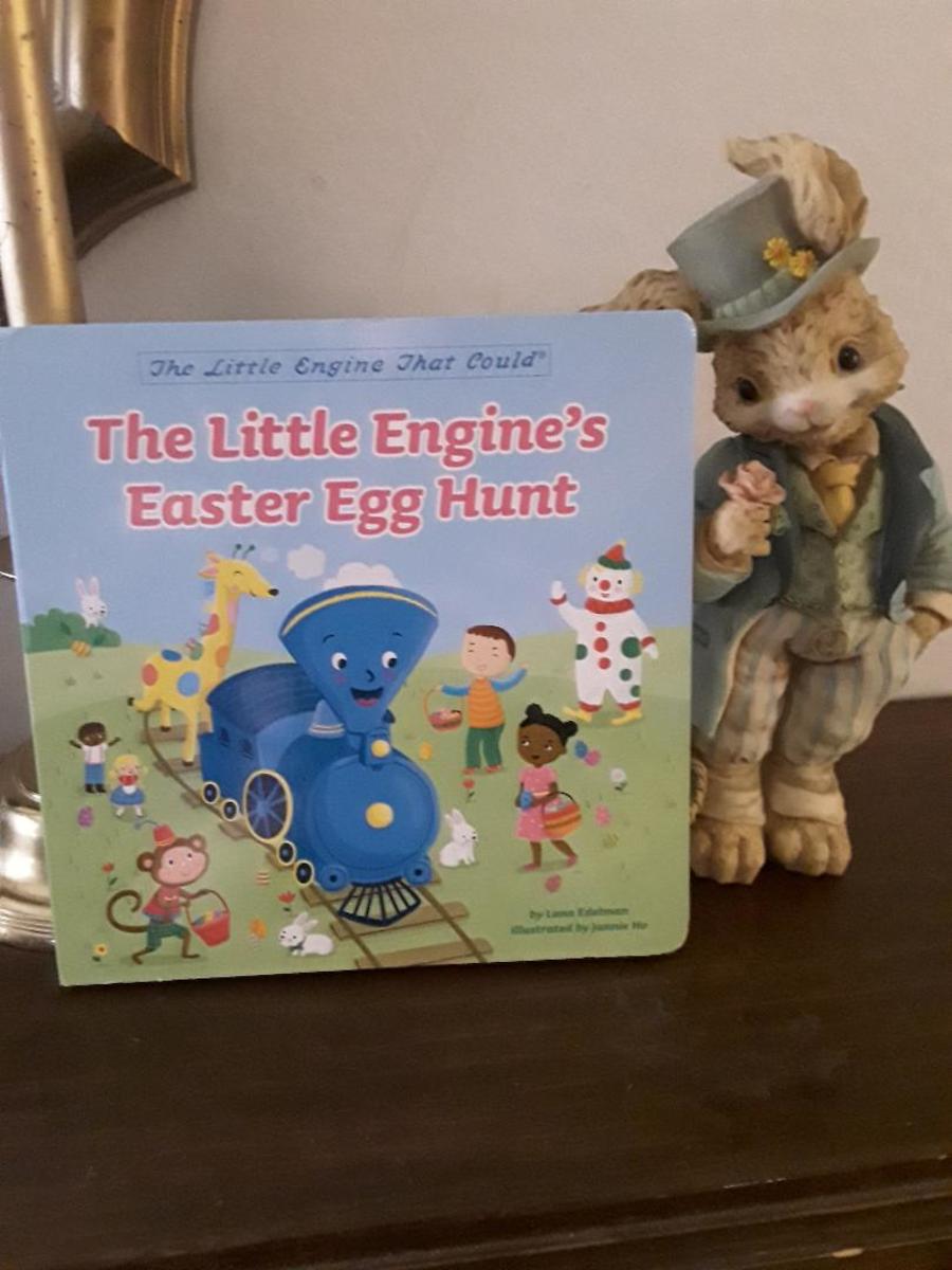 Easter Egg Hunt With Favorite Iconic Character Little Blue Engine in Adorable Board Book