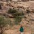 My niece on the trail getting closer to the rocks My niece on the trail getting closer to the rocks