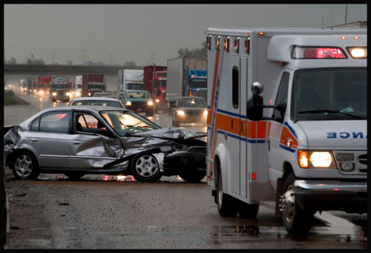 Car wrecks happen fast! Stay alert!