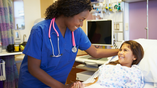 A nurse with a happy patient
