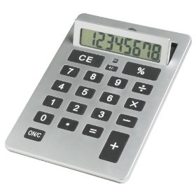 This Calculator is as large as a sheet of notebook paper!