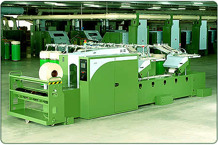 This is a machine which feeds a combing machine with Sheets of Slivers.