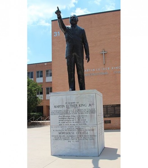 Martin Luther King Jr. located in front of Martin Luther King International Chapel, Morehouse College. 