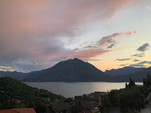 Lake Como at dusk, Perledo 