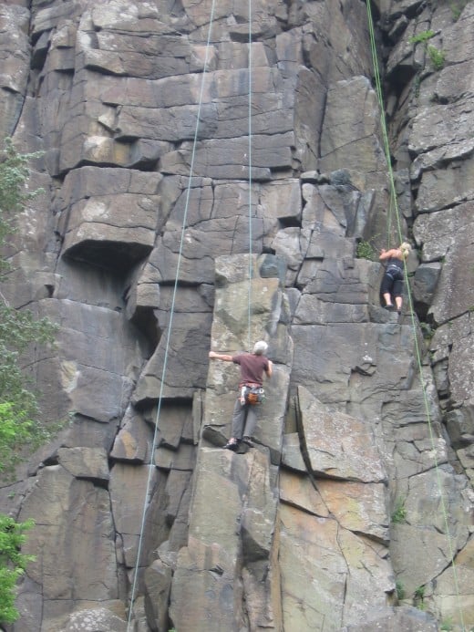 Rock Climbers on Lower Section