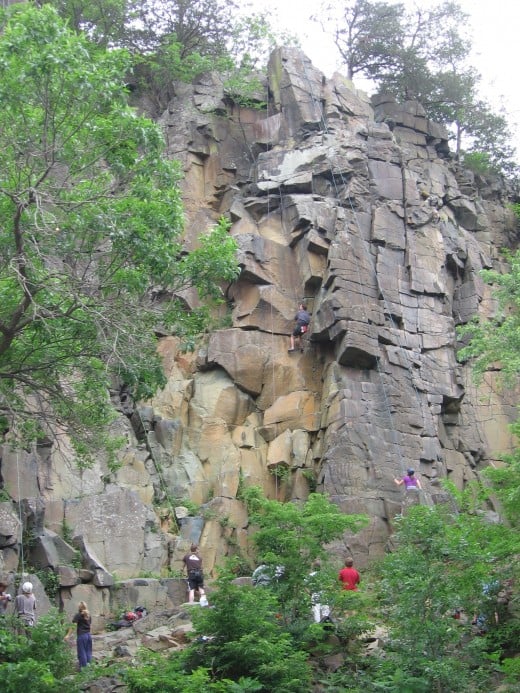 Rock Climbers on Lower Section