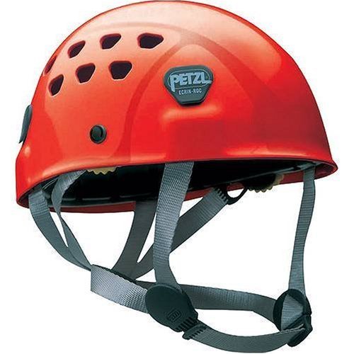 A classic example of a polycarbonate shell with harness suspension system: Petzl Ecrin a tough but a little heavy helmet 475 grams