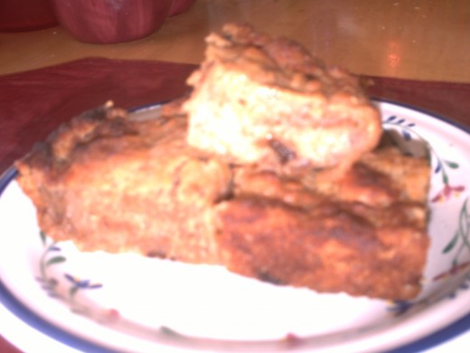 Delicious homemade bread pudding, that taste like grandmas, rich and very tasty.
