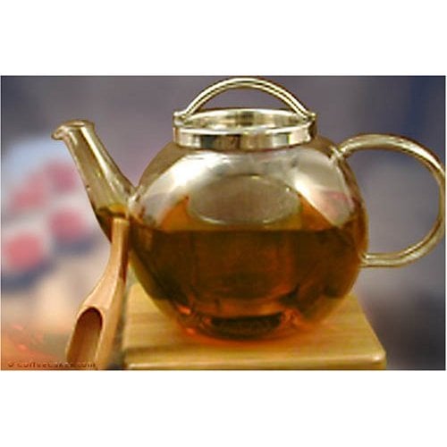 Clear Glass Teapot With Stainless Steel Infuser