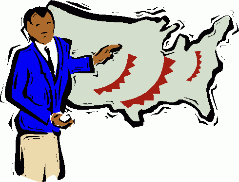 Weather man and map