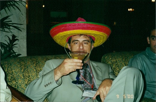 MODEL WAS INSTRUCTED TO ACT LIKE HE WAS DRINKING (SOMBRERO OPTIONAL)