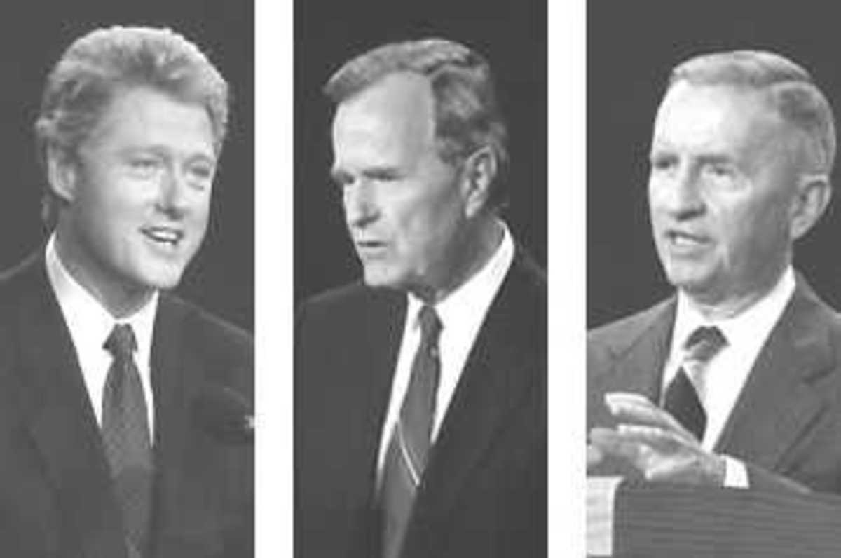 Three-way Race -- Bill Clinton, George H.W. Bush, Ross Perot