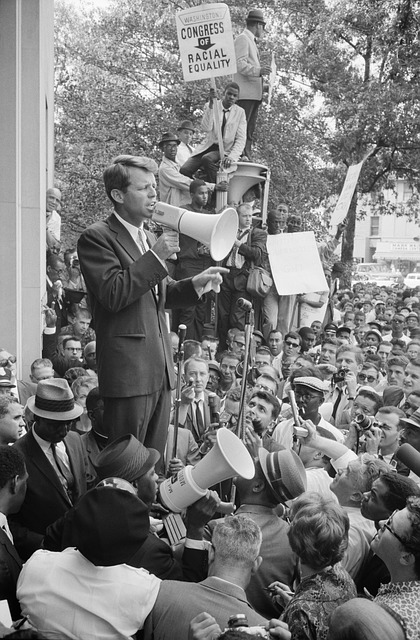Robert F. Kennedy Campaigning for Equal Rights. 