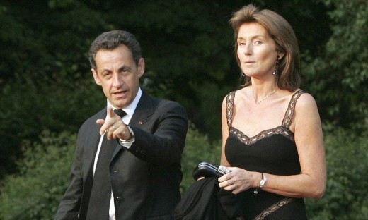Nicolas Sarkozyi and  Marie-Dominique Culioli