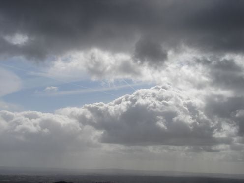 Sky from the top of the Montagne St-Michel - Brittany - France