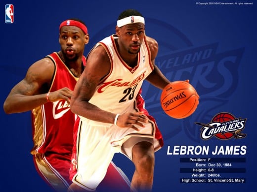 Lebron James of the Cleveland Cavaliers.