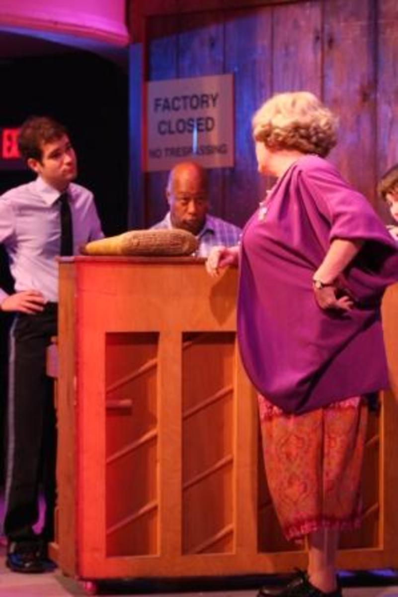Mature Actress in a community theater production.