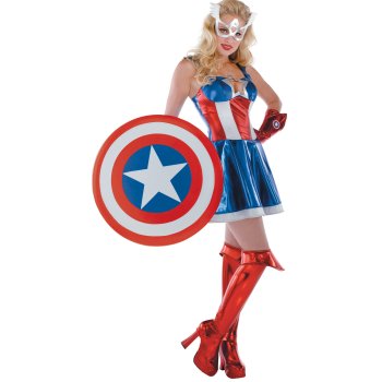 Sexy Captain America Sassy Prestige Adult Costume