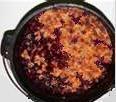 Mother used a large black iron Dutch kettle for her delicious blackberry cobbler.