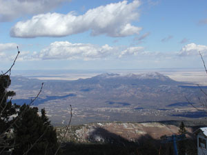 The Sandia mountain peaks were my daily view as I walked to school.  I loved watching the seasons change on the mountain.