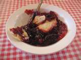 Blackberry cobbler is a far-away childhood treat, an adult fantasy that is occasionally sampled with delight!