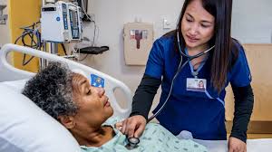 A nurse performing her duties 