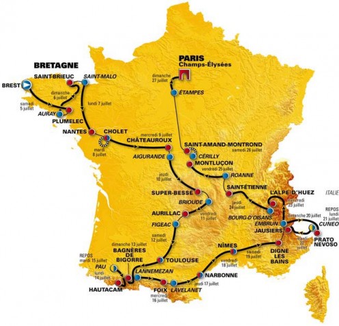 2009 tour De France Route