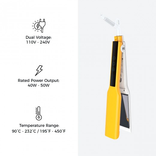 Easy control titanium flat iron with benefits