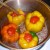 Pour the broth mix, only half a pepper depth, cover and cook on medium-low heat Pour the broth mix, only half a pepper depth, cover and cook on medium-low heat