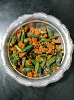 Fried Ladies Fingers With Tasty Gram Flour