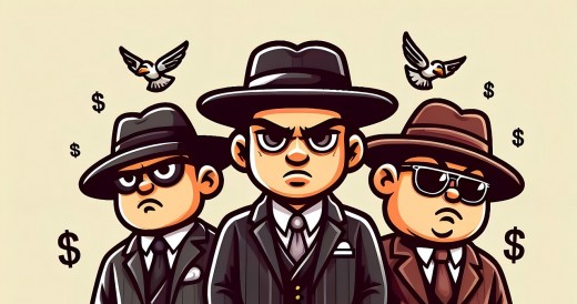 My cartoonish gangster-style AI representation of the three political behemoths that have run Romanian politics for over 30 years - Image by chandan bagh from Pixabay