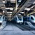Dubai metro train at station Dubai metro train at station