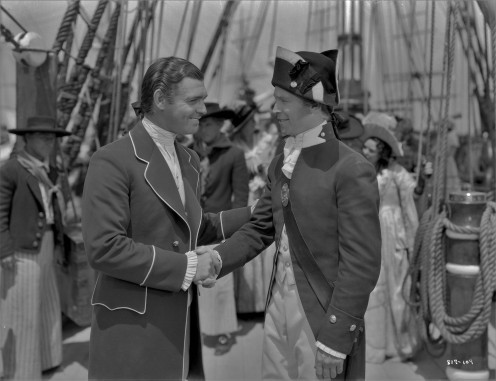 Clark Gable (left) in "Mutiny on the Bounty"