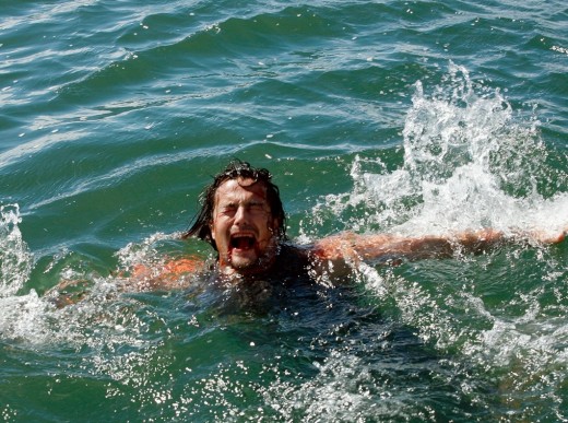 Karl (Evert McQueen) becomes another victim of the goblin sharks that are attacking Malibu following a tsunami