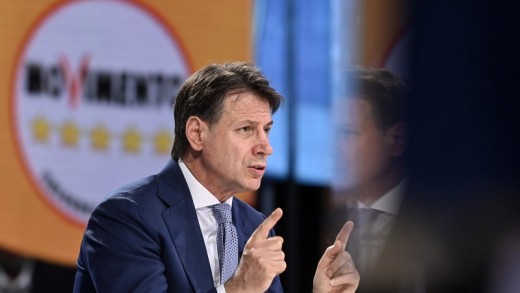 Giuseppe Conte, leader of the Italian left-leaning populist party Five Star Movement.