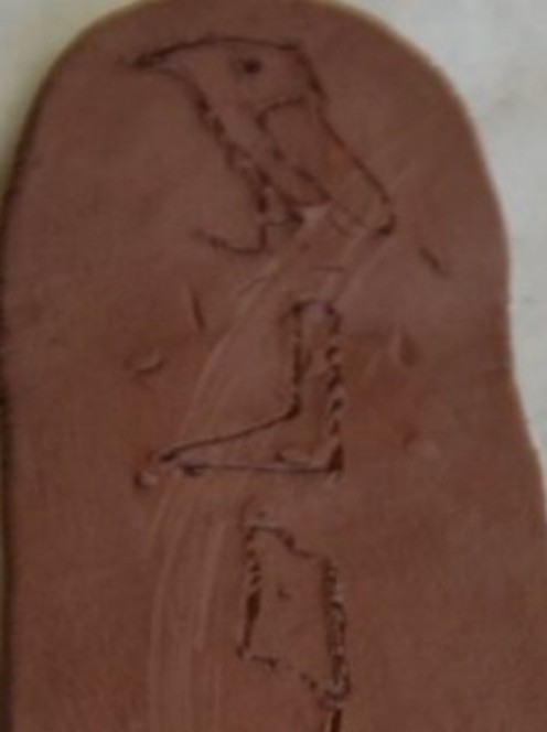 Carving a Clay Cartouche from Lesson 1 on North Africa