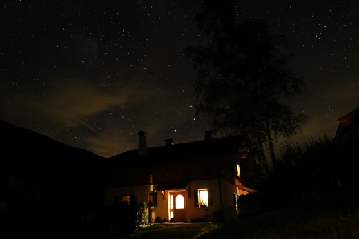 Lighted house, photo by marco forno on Unsplash