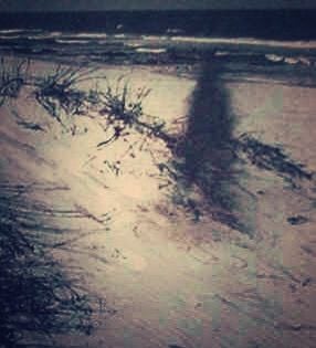 This is claimed to be the Gray Man, displaying the amazing ability all paranormal apparitions have of forcing camera lenses out of focus.
