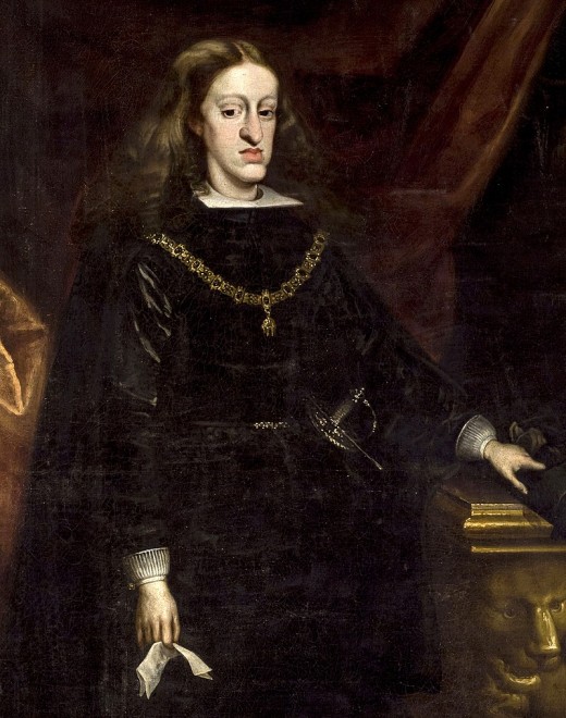 The “Habsburg jaw” reappeared on Charles II of Spain (1661-1700).