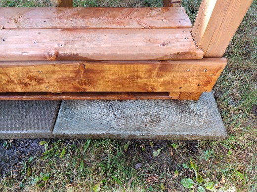 Better results cleaning the cement support would have been achieved if I had used foam