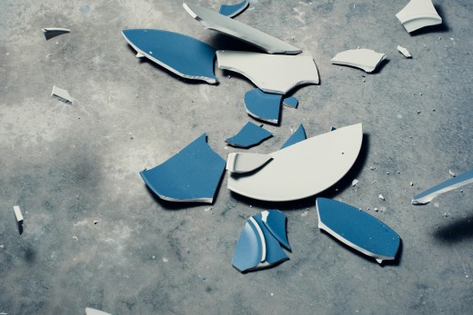 Top view photography of broken ceramic plate, photo by CHUTTERSNAP on Unsplash