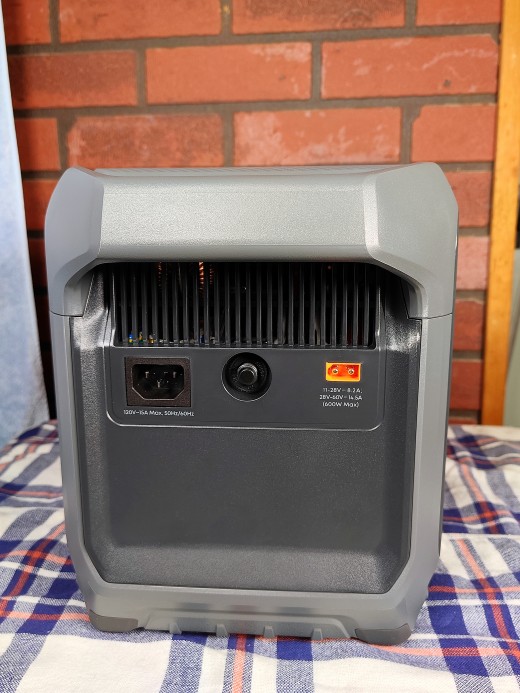Left side view displaying charging inputs