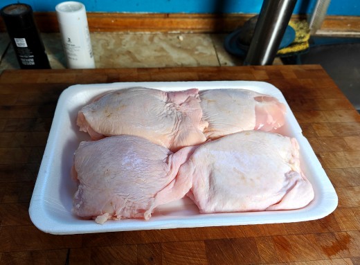 Four chicken thighs