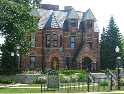 The Beautiful renovated Sage Library in Bay City, Michigan (credit below).