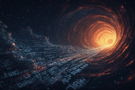 Words sucked into a black hole