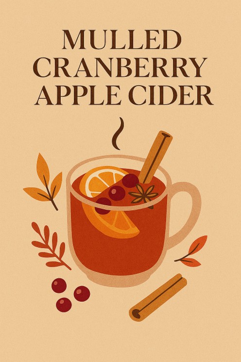 “Warm up your winter with this spiced mulled cranberry-apple cider—infused with cinnamon, citrus, and cozy holiday magic.